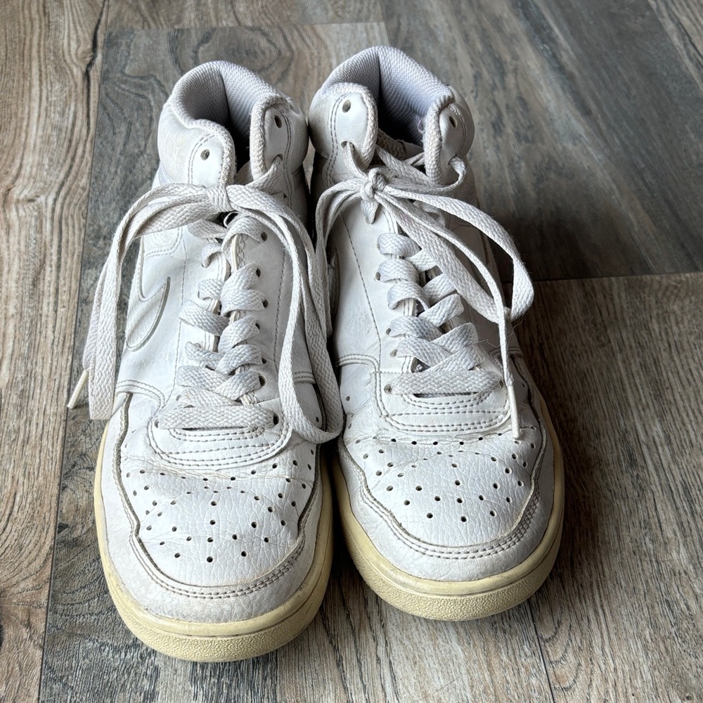 Nike White Court Vision Athletic Shoes